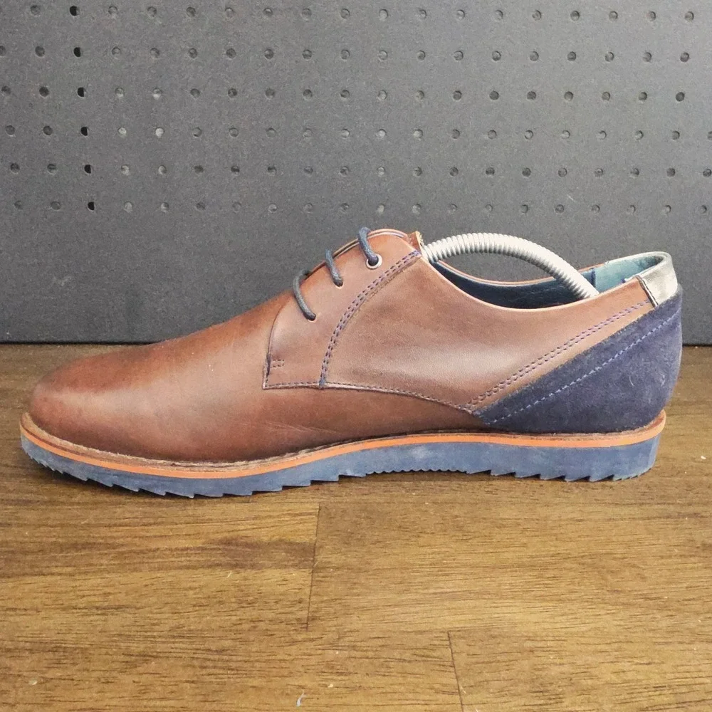 Pikolinos‎ Derby Shoes Mens 43 Brown Leather Suede Heel Made in Spain
